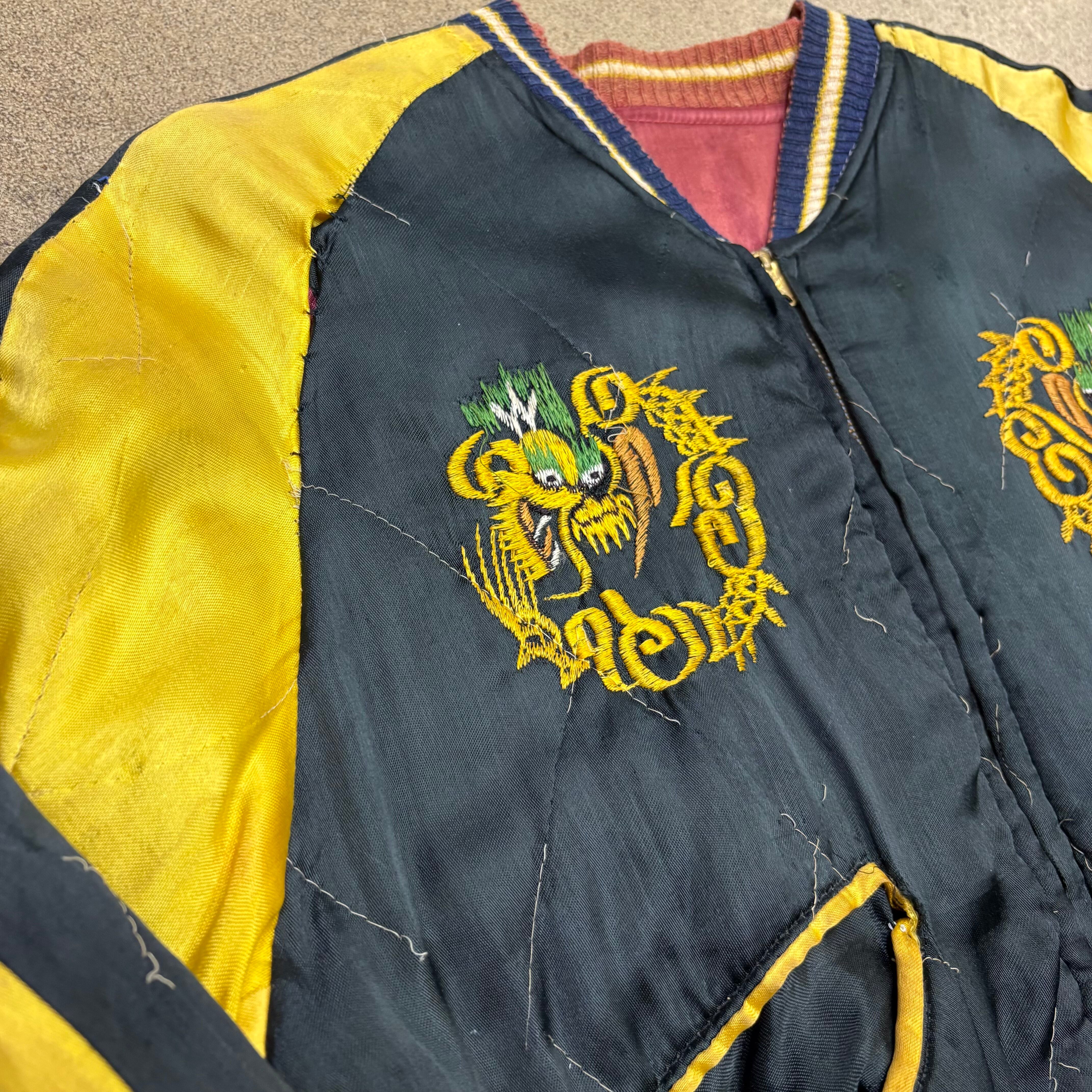 Special 50s 黒金 ドラゴン スカジャン 当時物 両面A | TTvintagejp