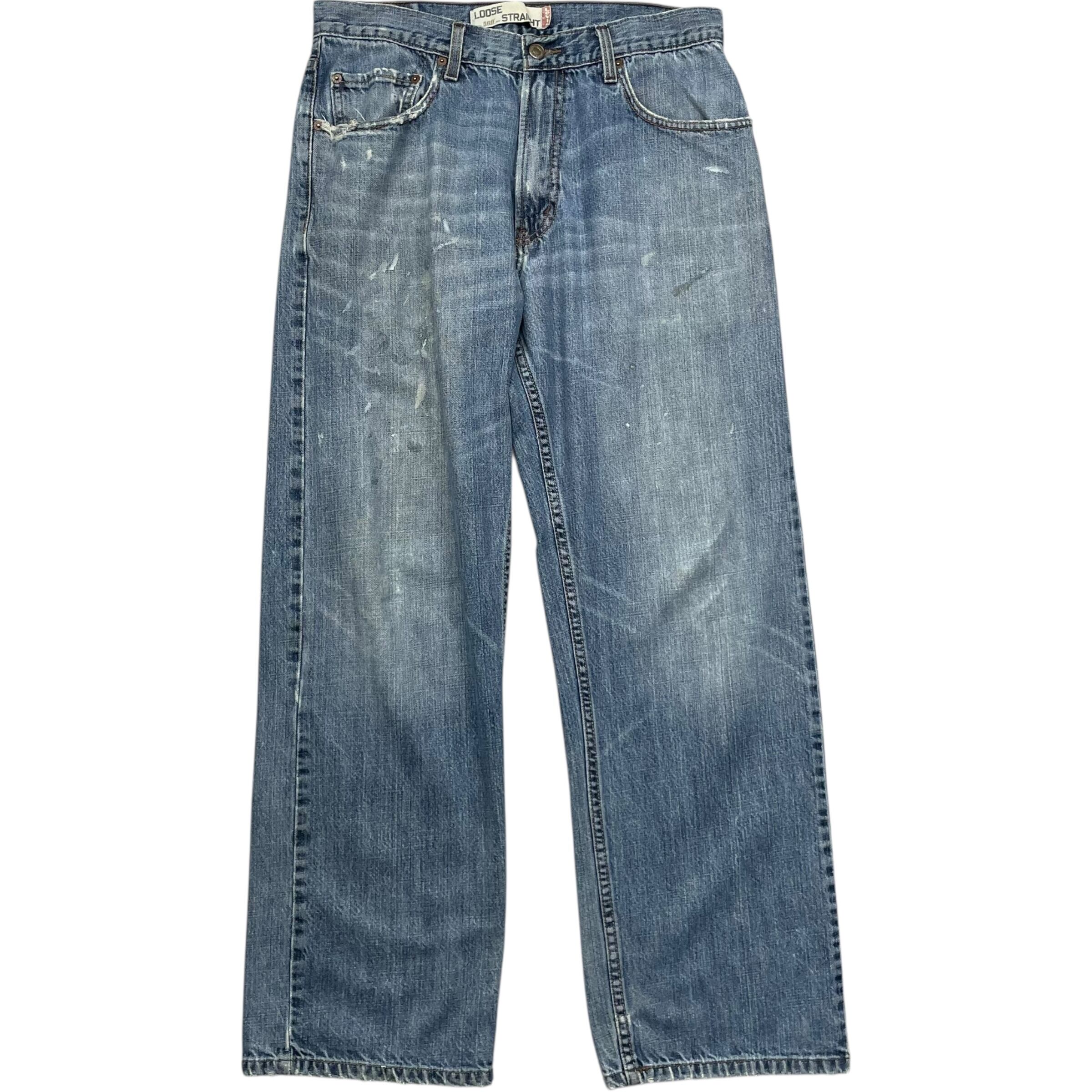 《実寸 W33L30》 Levi's リーバイス 569 デニムパンツ ワイドパンツ 縦落ち no.7416