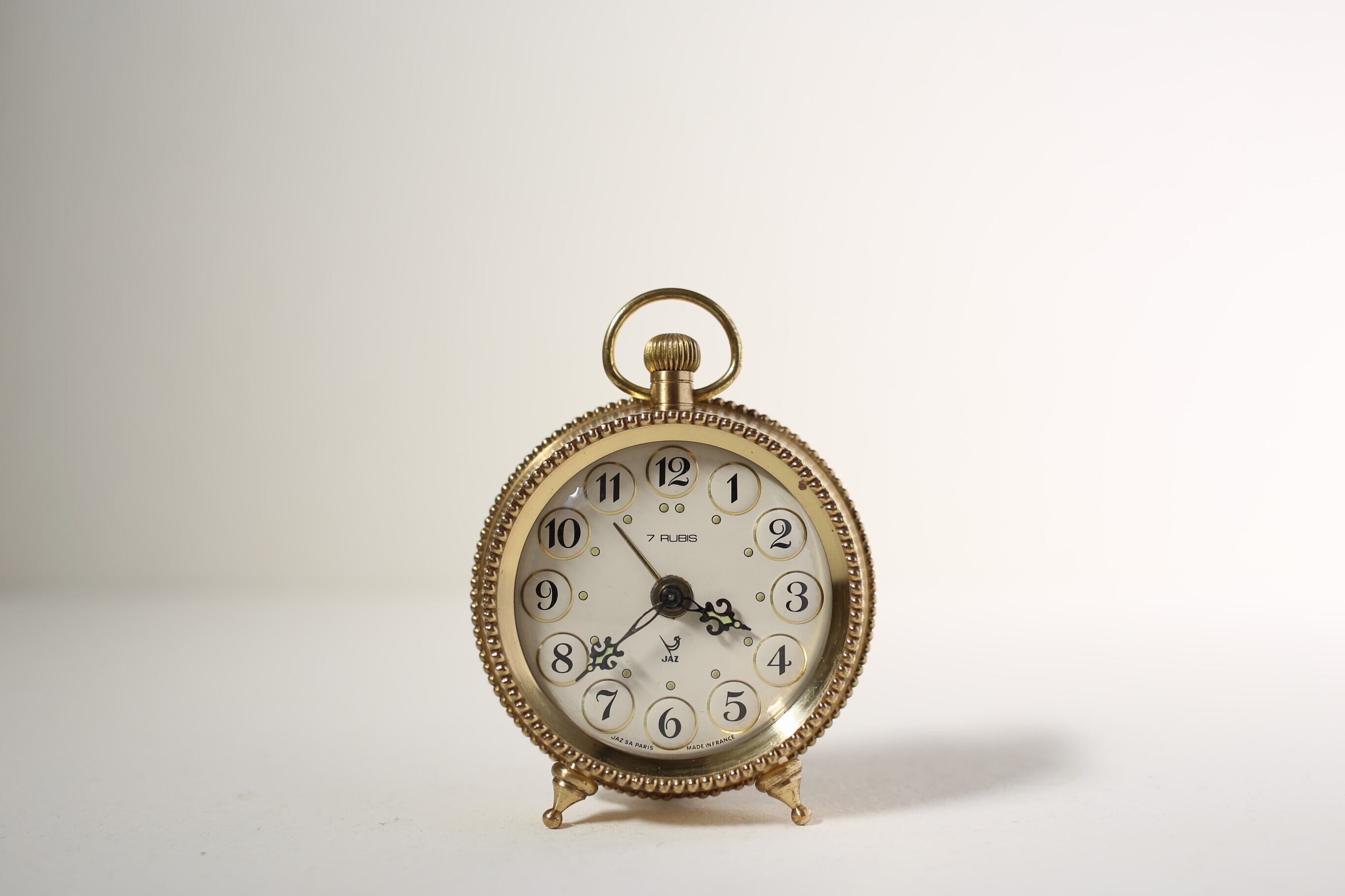 フランス アンティーク ヴィンテージ JAZ 目覚まし時計 『LOUVRIC』 N-04783