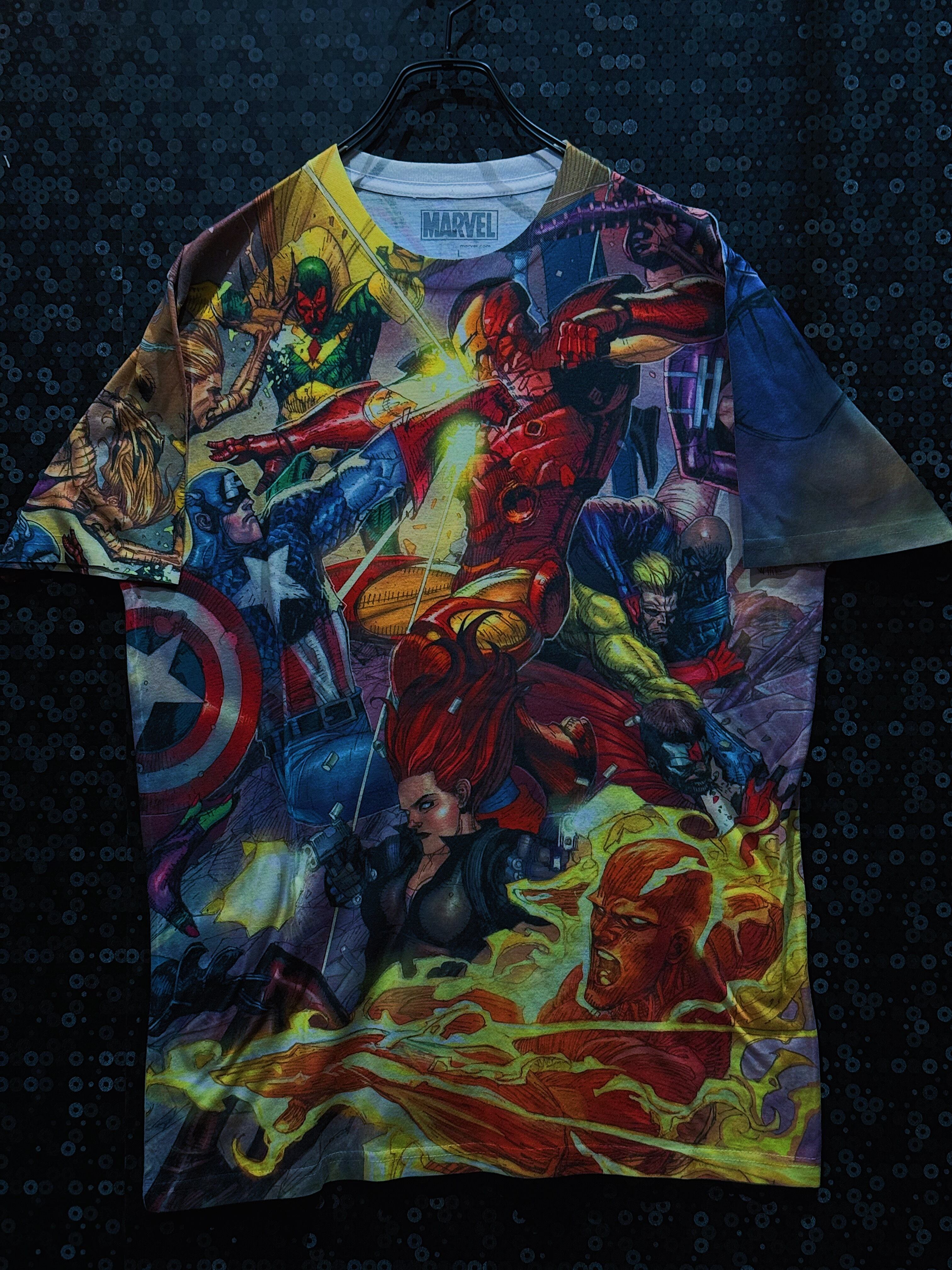 【ÆIEM】"marvel vintage"marvel comics"civil war"print T-shirt