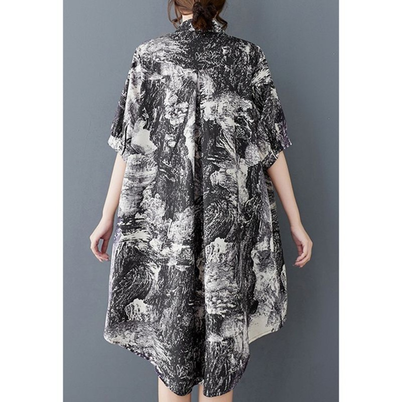 水墨風 ビックシルエット シャツ  30084