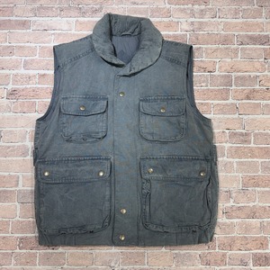 ST.JOHN'S BAY DENIM DOWN VEST OLD