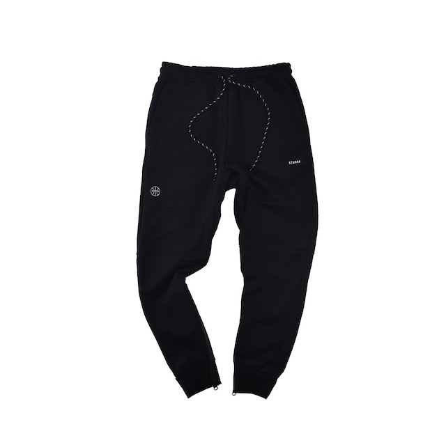 Slick tag jogger sweat pants  / ブラック