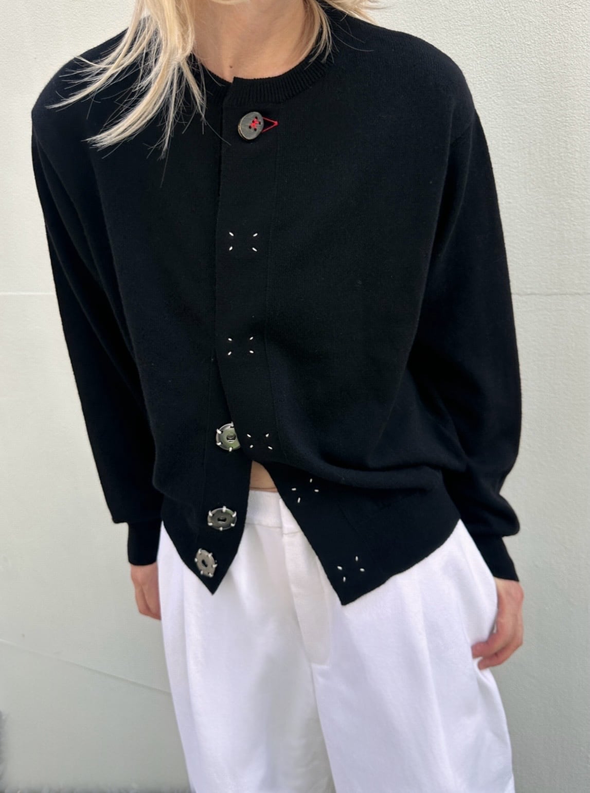 KHOKI  [WOOL KNITCARDIGAN]