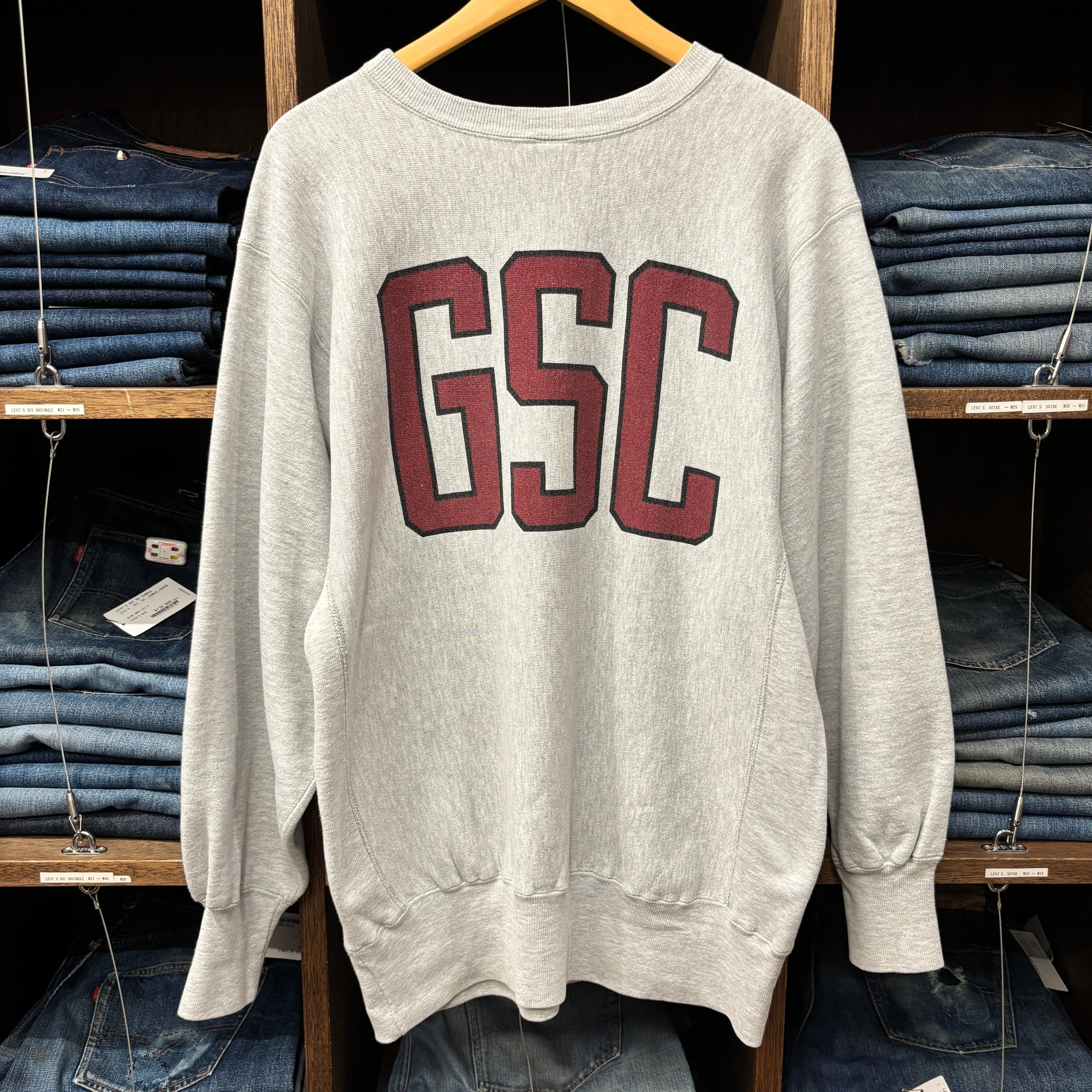 両面プリント」1990'S CHAMPION REVERSE WEAVE CLASSBORD SWEAT SHIRT