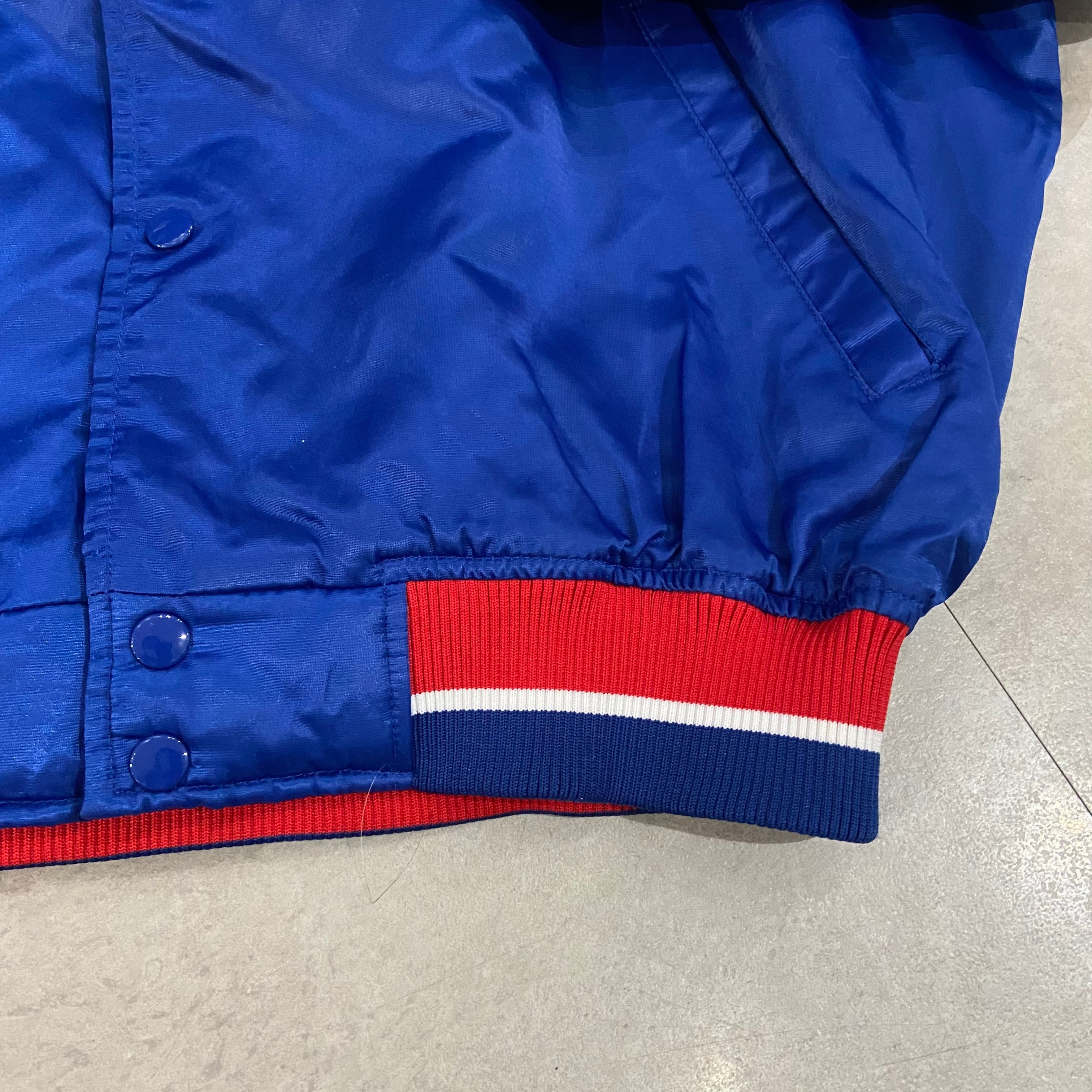 size:XL【 Chicago Cubs 】シカゴ･カブス ナイロンジャケット スタジアムジャンパー スタジャン MLB ブルー 青 古着 古着屋  高円寺 ビンテージ