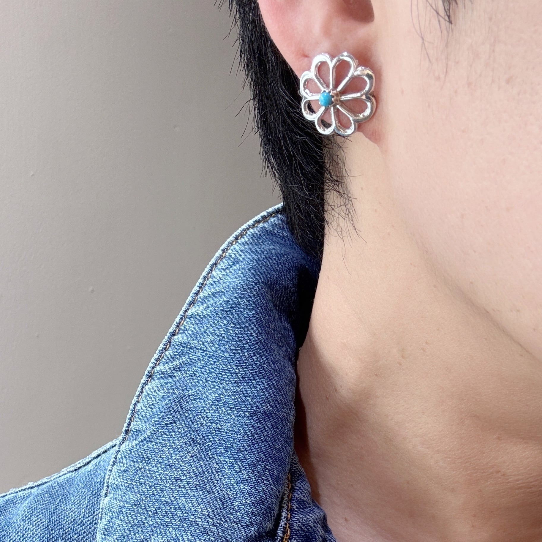 再入荷！】《Indian jewelry》 フラワー ターコイズ 1 ストーン