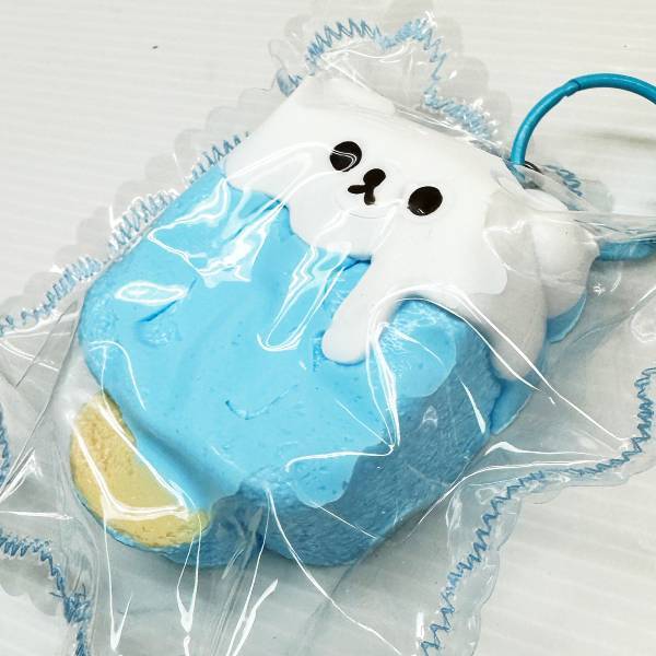 水感スクイーズ フルーツくまちゃんアイス ブルー squishy 超柔らか
