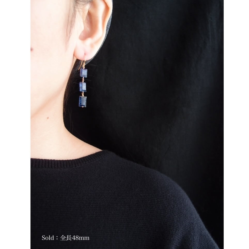再入荷【K14gf】Royal Blue Kyanite Earrings／ロイヤルブルーカイヤ