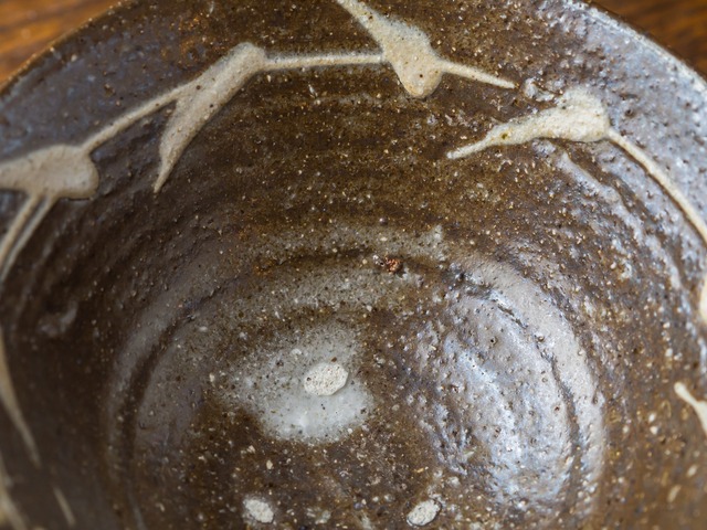 5寸飯茶碗 茶地に白黍紋（茶碗・小丼）／西川真衣