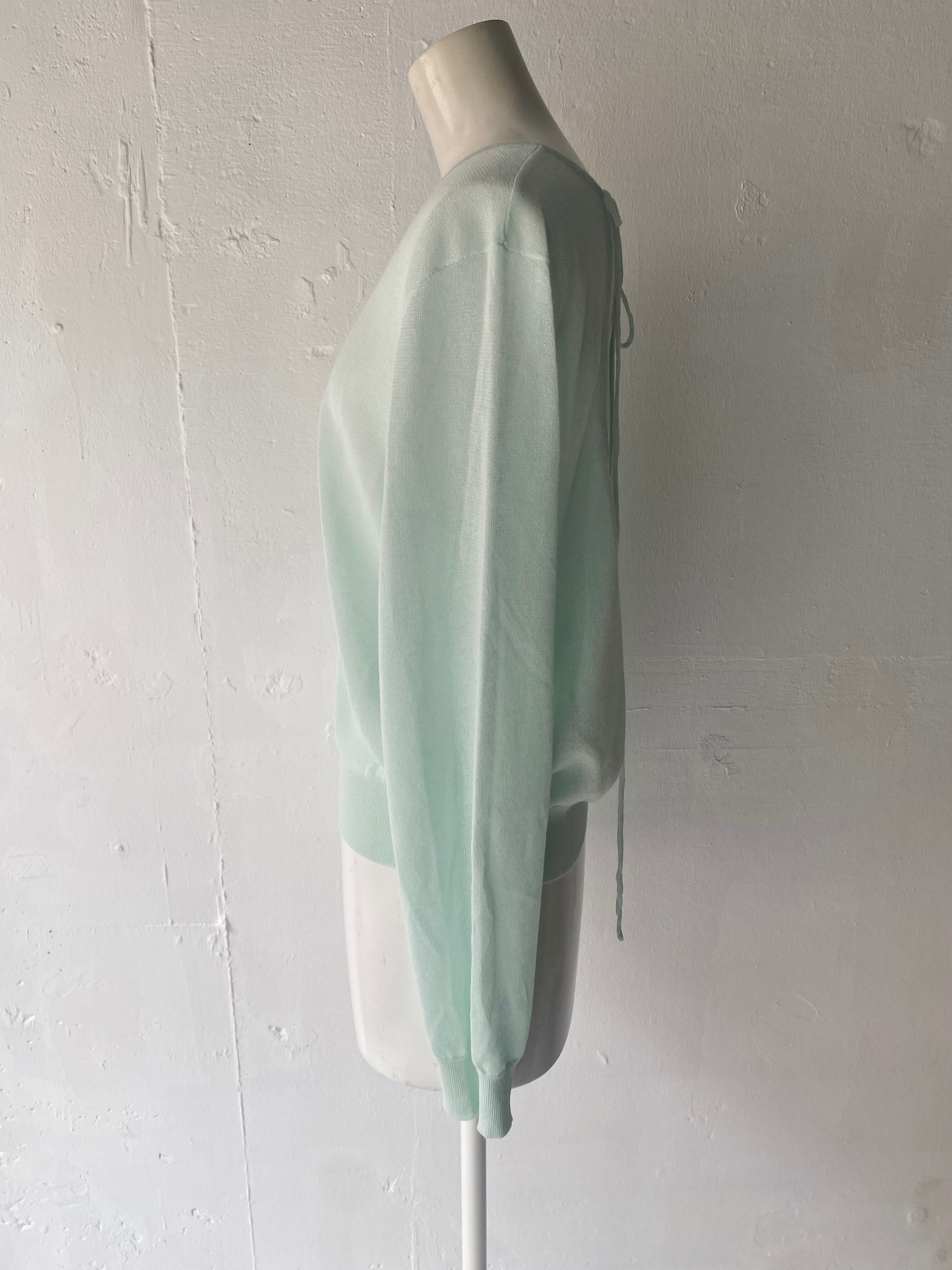 Sheer Open-Back Knit（Pale Mint） | CaNARi Vintage