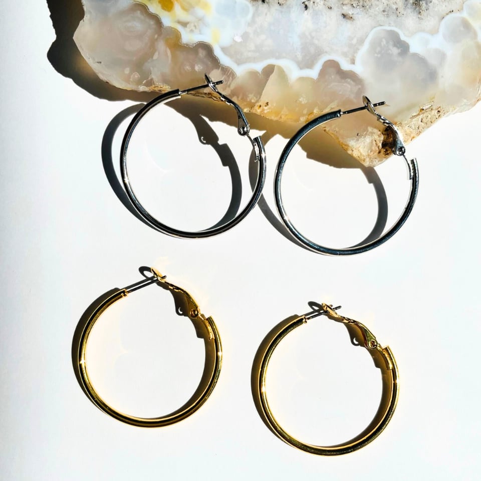 日本製　フープピアス