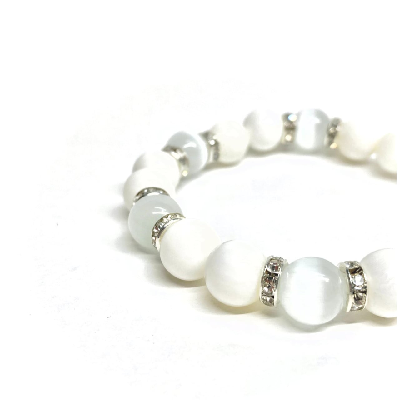 キャッツアイ(ホワイト) ホワイトオニキス パワーストーン