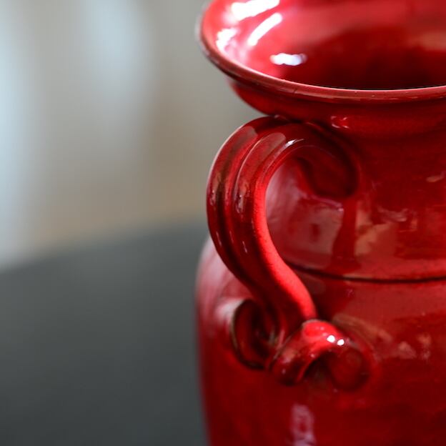 50707】イタリアンレッドの花瓶 / Italian Red Vase | 古道具・器
