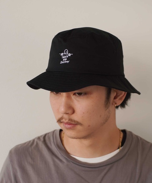 THRASHER (スラッシャー)  GONZ SAD バケットハット ブラック 21TH-H01
