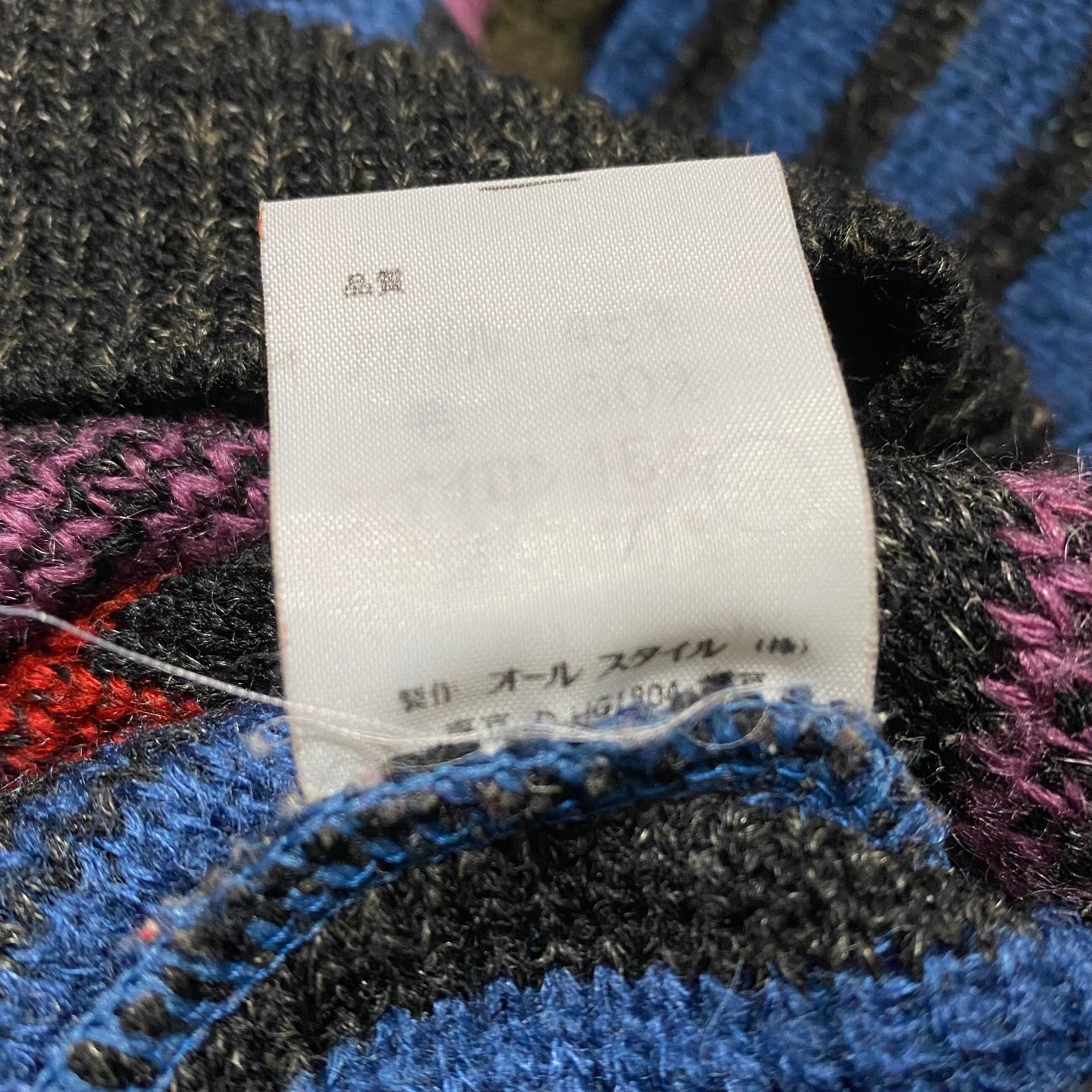 vintage ISSEY MIYAKE multicolor & pattern knit sweater | NOIR ONLINE