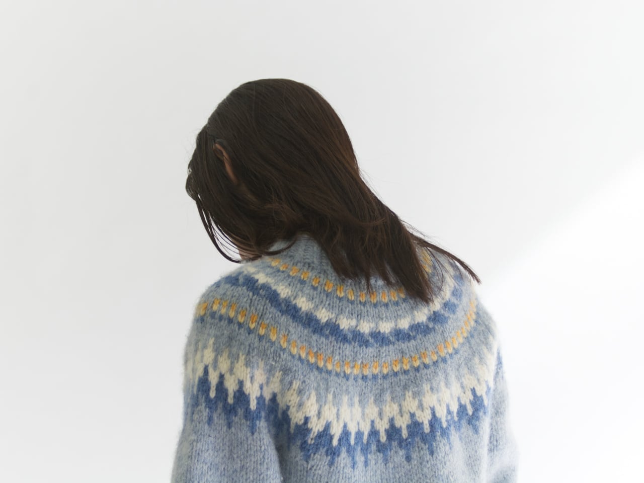 【Made in Scotland】Shetland wool nordic sweater(スコットランド製シェットランドウールノルディック柄 ハンドニット)1c