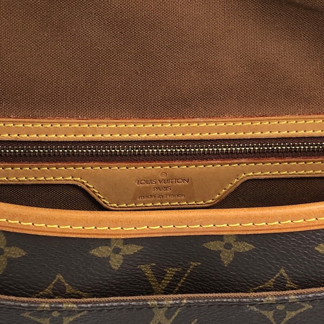 LOUIS VUITTON ルイヴィトン ソローニュ モノグラム ショルダーバッグ ブラウン フロントバックル レザー vintage ヴィンテージ オールド ijy8tn