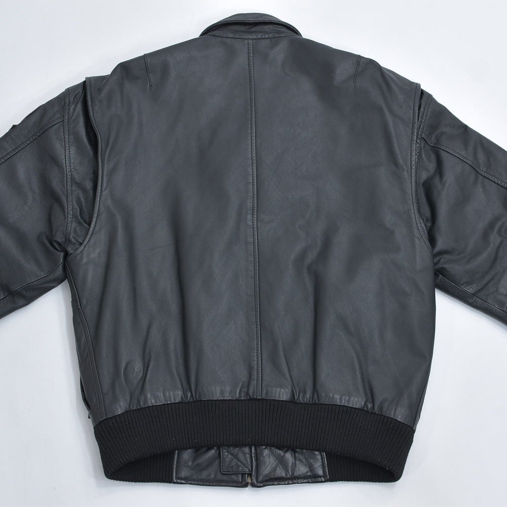 80s～ Steinerシュタイナー ブラックレザー ボンバージャケット