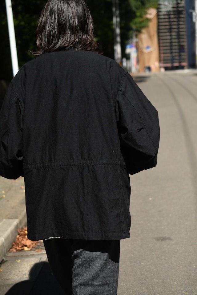 BAUTH / COTTON WOOL MILITARY BLOUSON (BLACK)