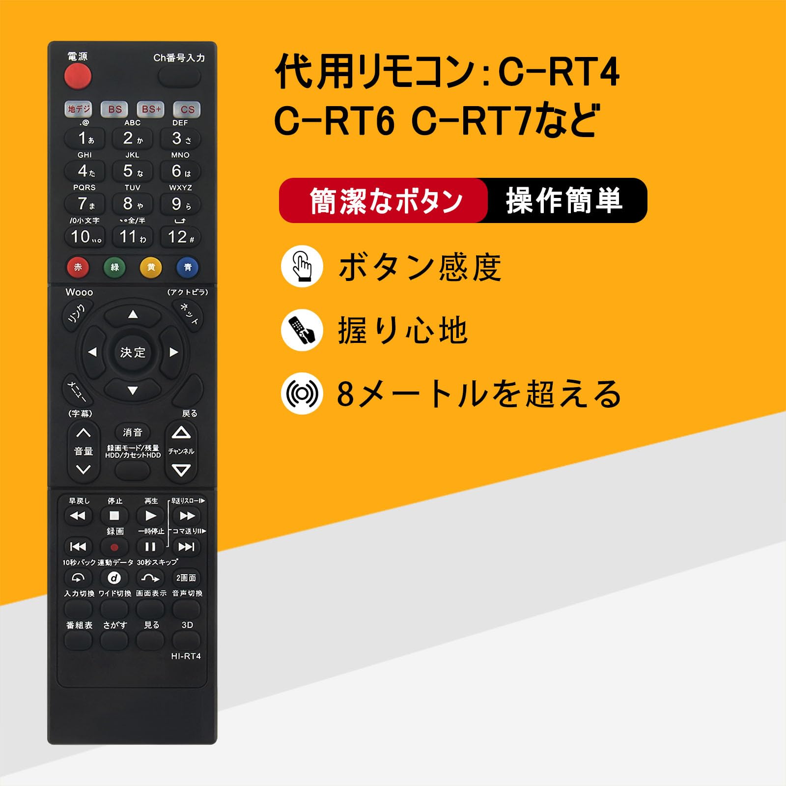 テレビリモコン C-RT1 C-RT2 C-RT3 C-RT4 C-RT6 C-RT7 C-RS1 C-RS3 | C