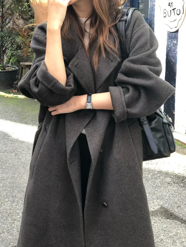 (予約) verveine / Noel high-neck handmade coat 2color