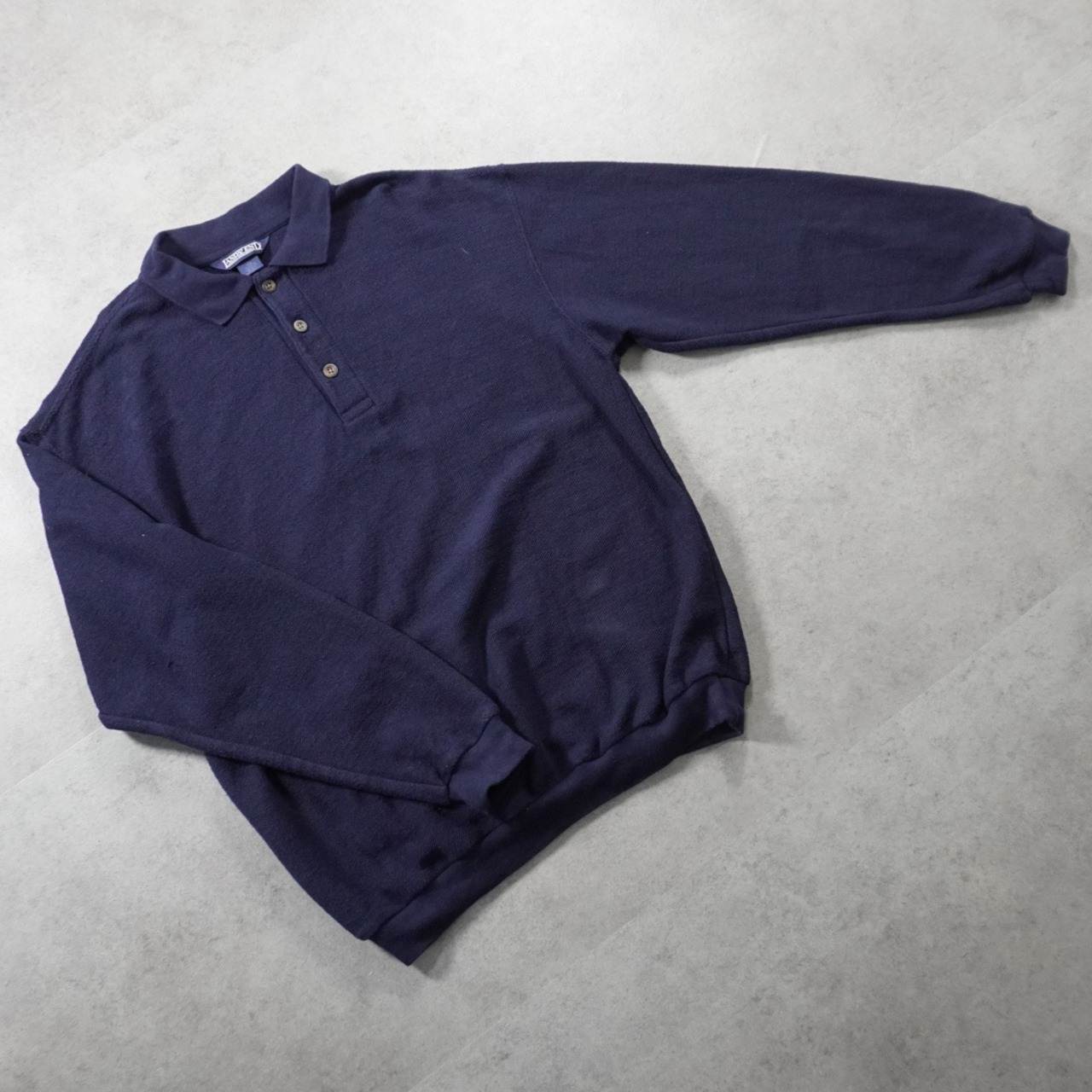 LANDS’END Piqué sweatshirt "made in USA" L 古着 - 10