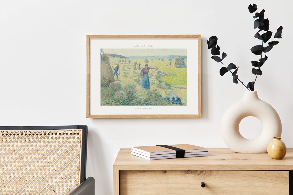 カミーユ・ピサロ エラニーの干草の収穫 アートポスター 風景画 名画