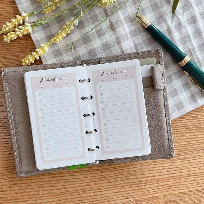 マイクロ5サイズ/ウィークリーtodoリストリフィル