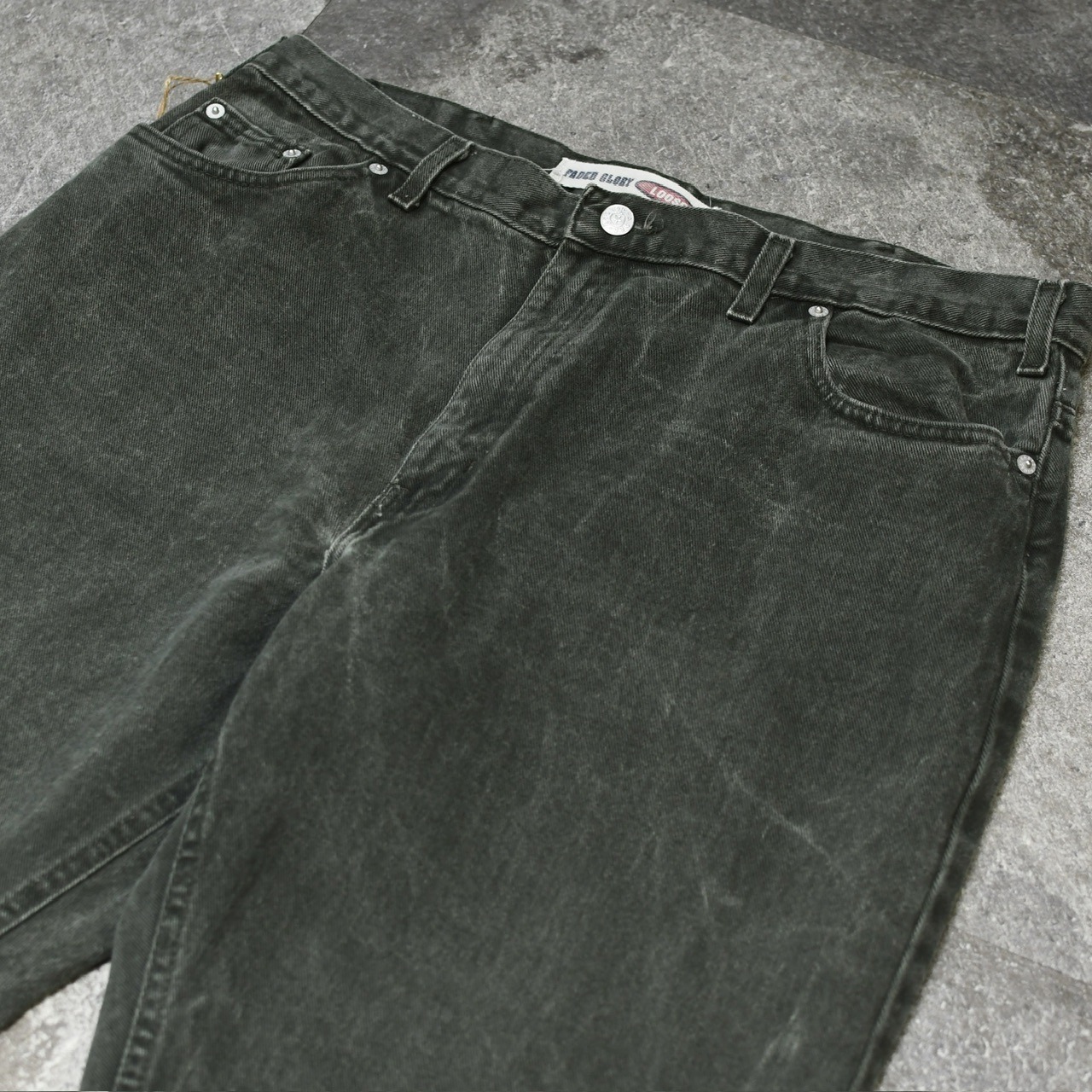 faded glory fade green denim pants