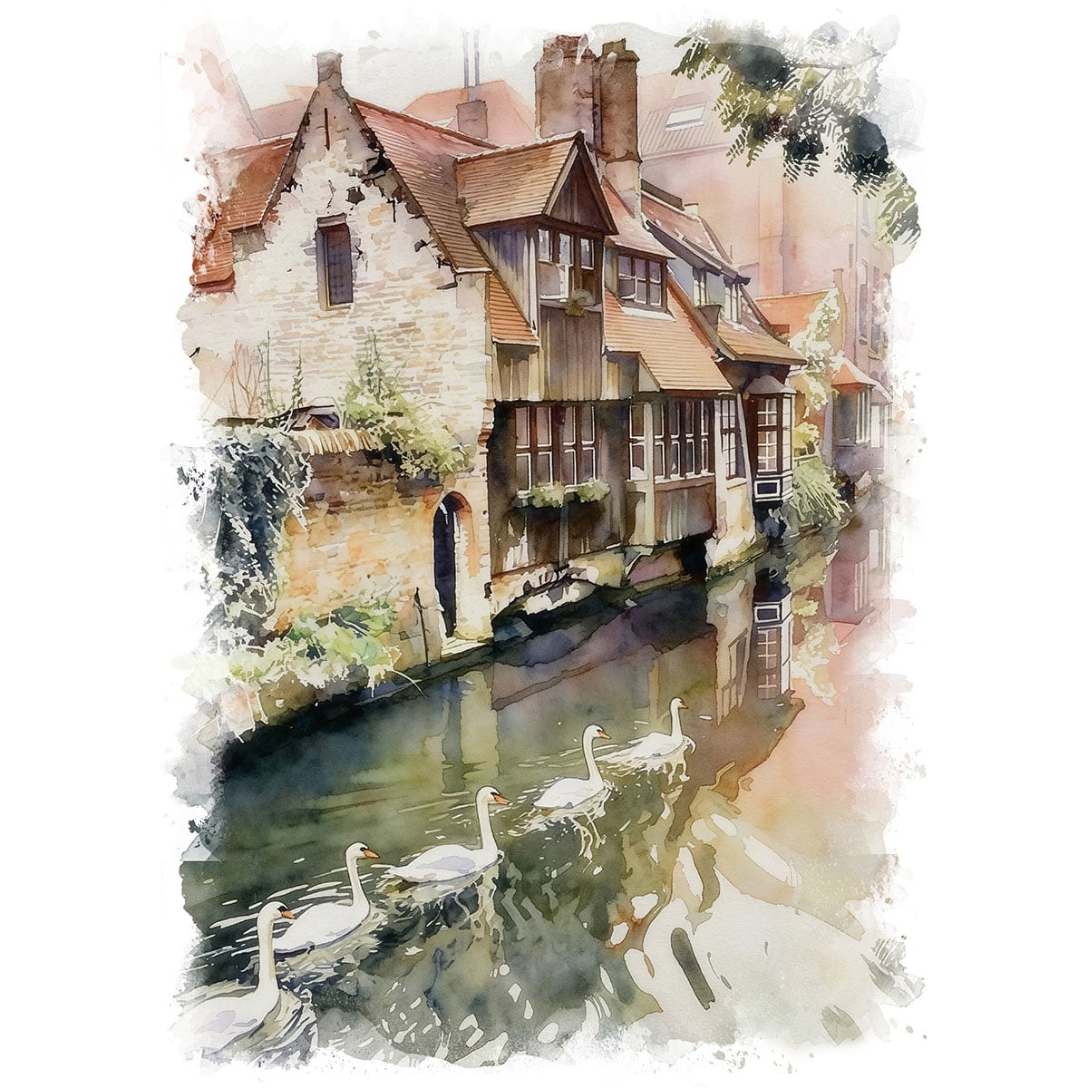 ブルージュ | インテリア絵画の専門店 ビッグフィールドギャラリー水彩