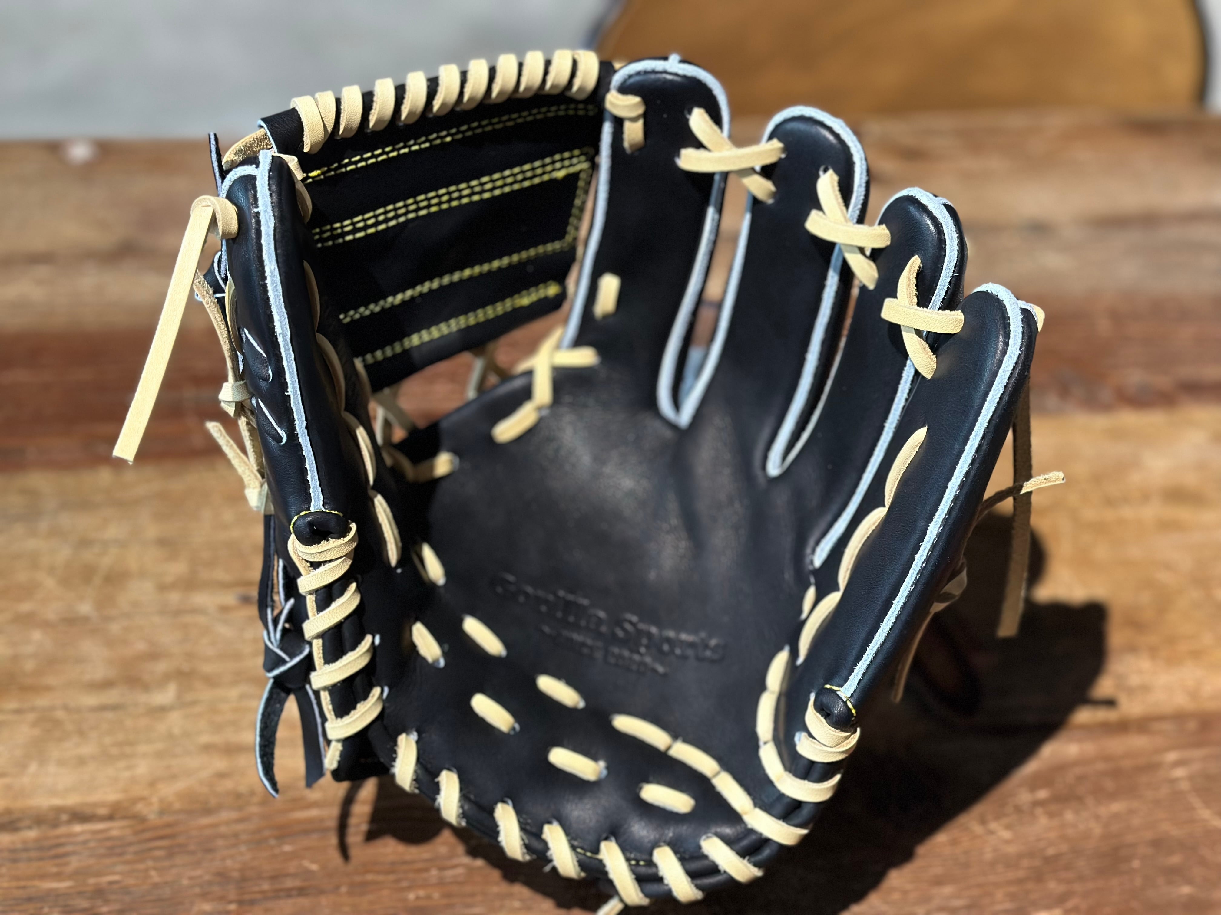 GS 軟式仕様内野用 当て挟み型5ミリアップ ブラック×キャラメル | 野球 
