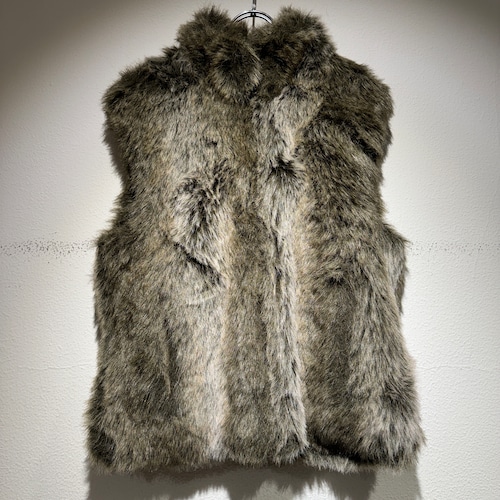 used reversible fur vest