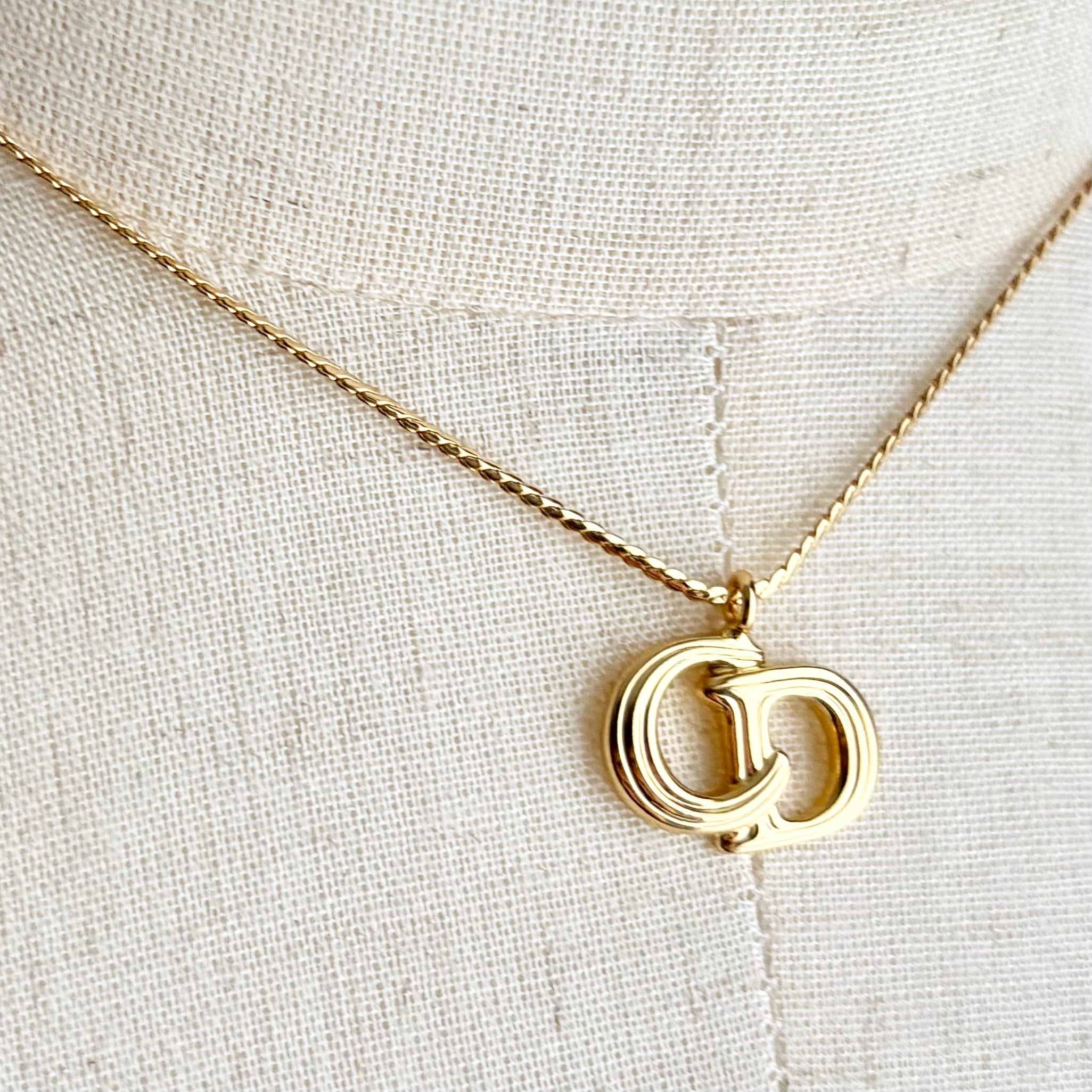 Christian Dior vintage gold necklace クリスチャン ディオール