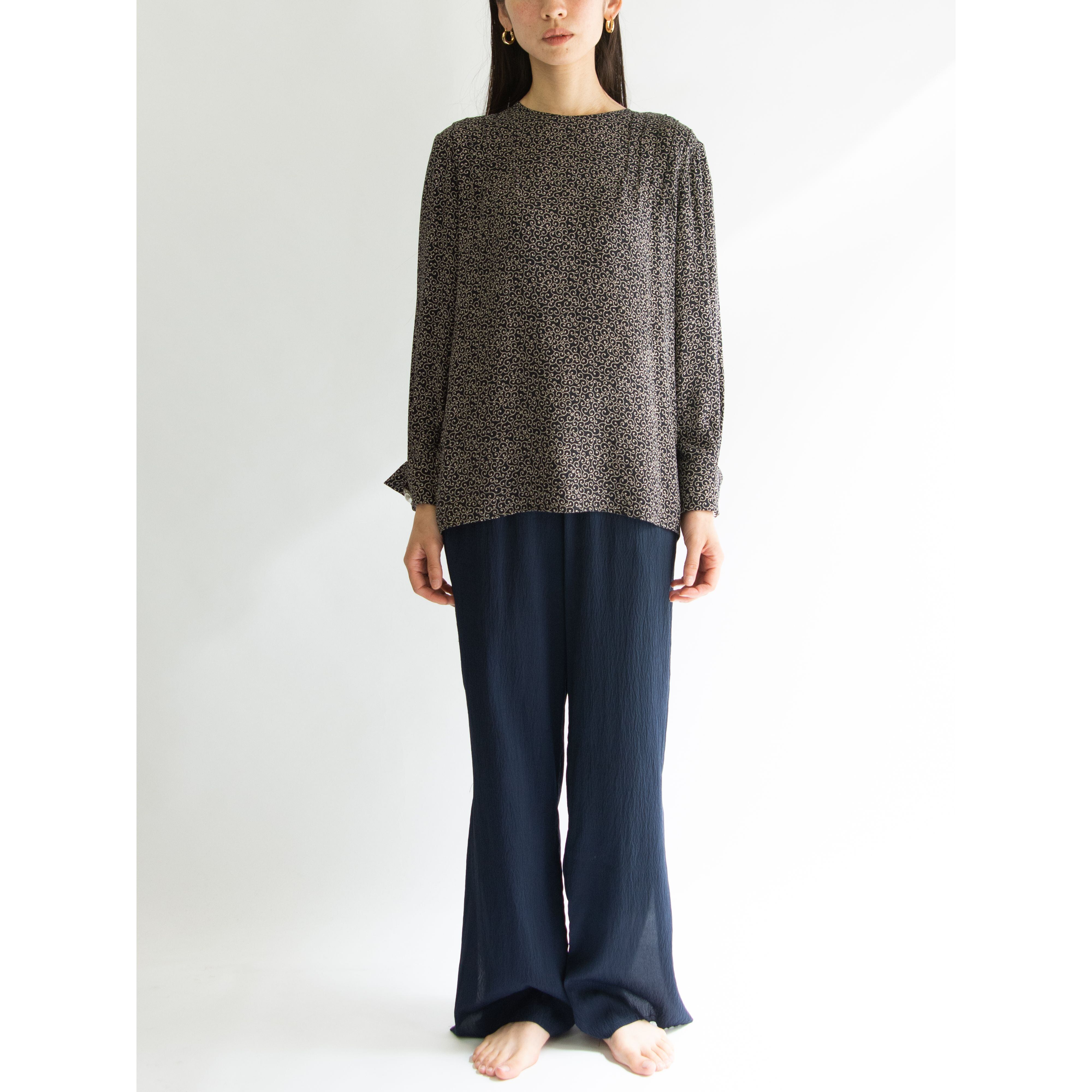 【valentino】Made in Italy 100% Silk Pullover Blouse(ヴァレンティノ イタリア製 シルクブラウス プルオーバー)