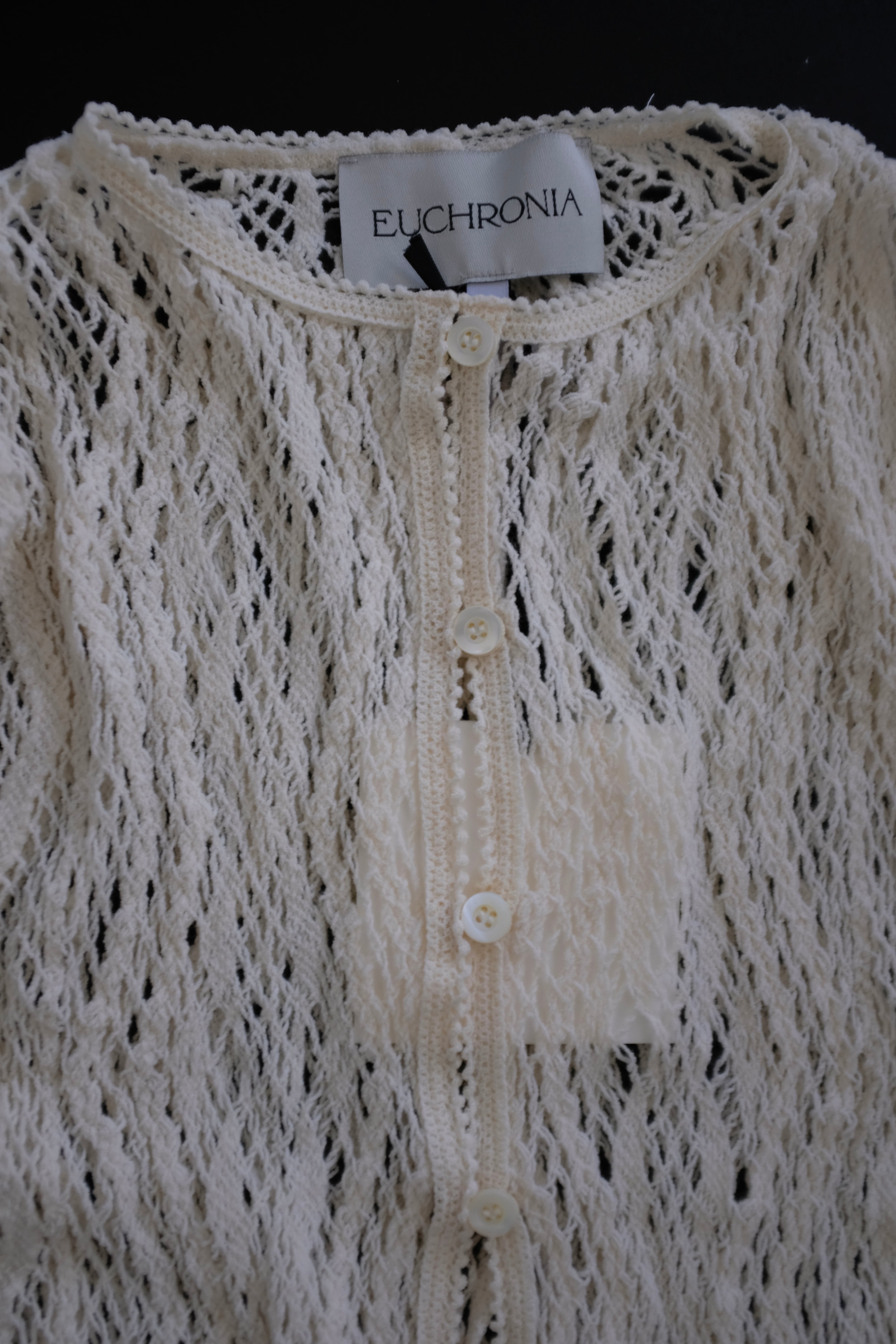 EUCHRONIA] Stretch Lace Cardigan / Ivory | YES-姫路の美容院と服の