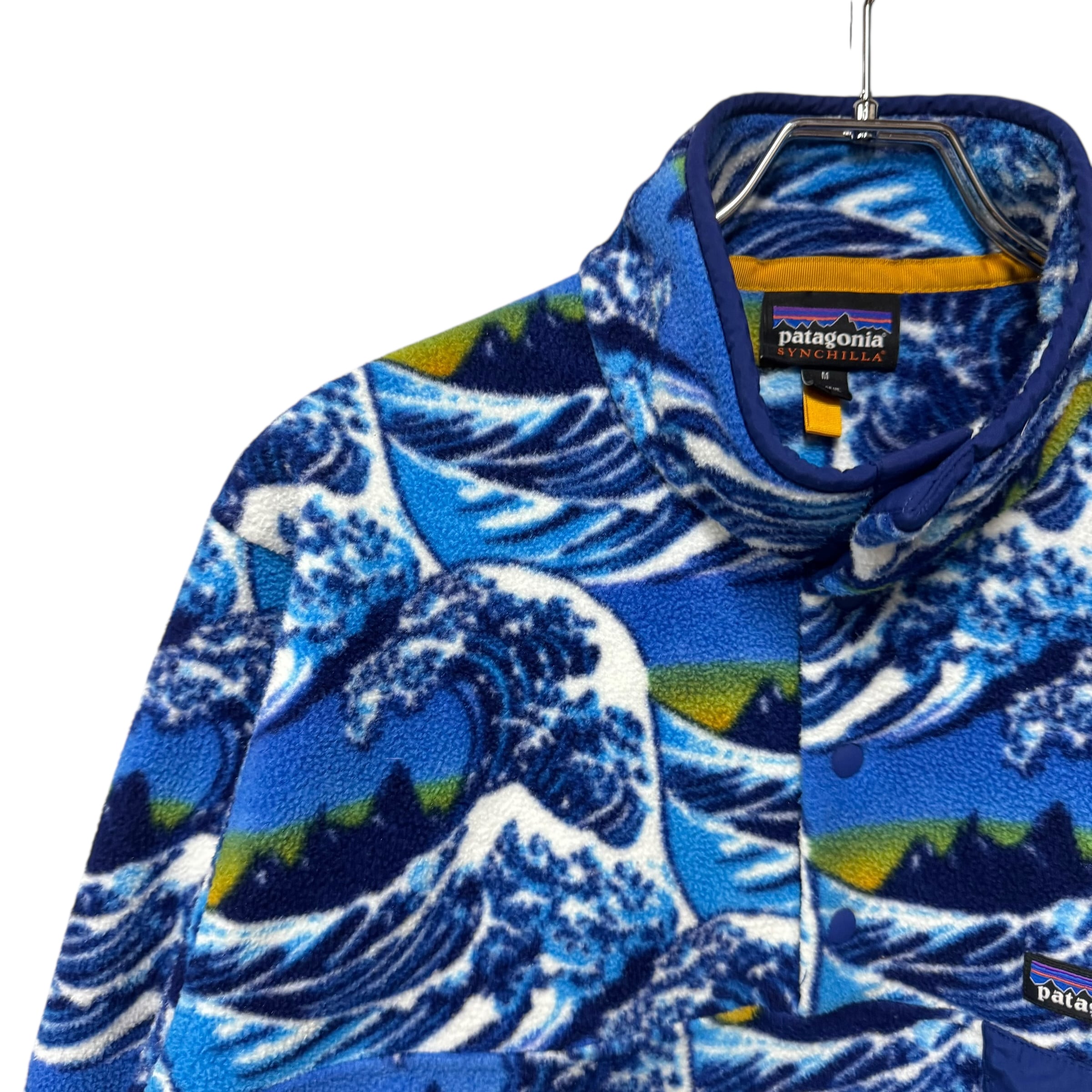 珍*ね様 海外限定patagonia シンチラ 葛飾北斎　波柄 5c6da7578bc69108125ee30bf46e1b