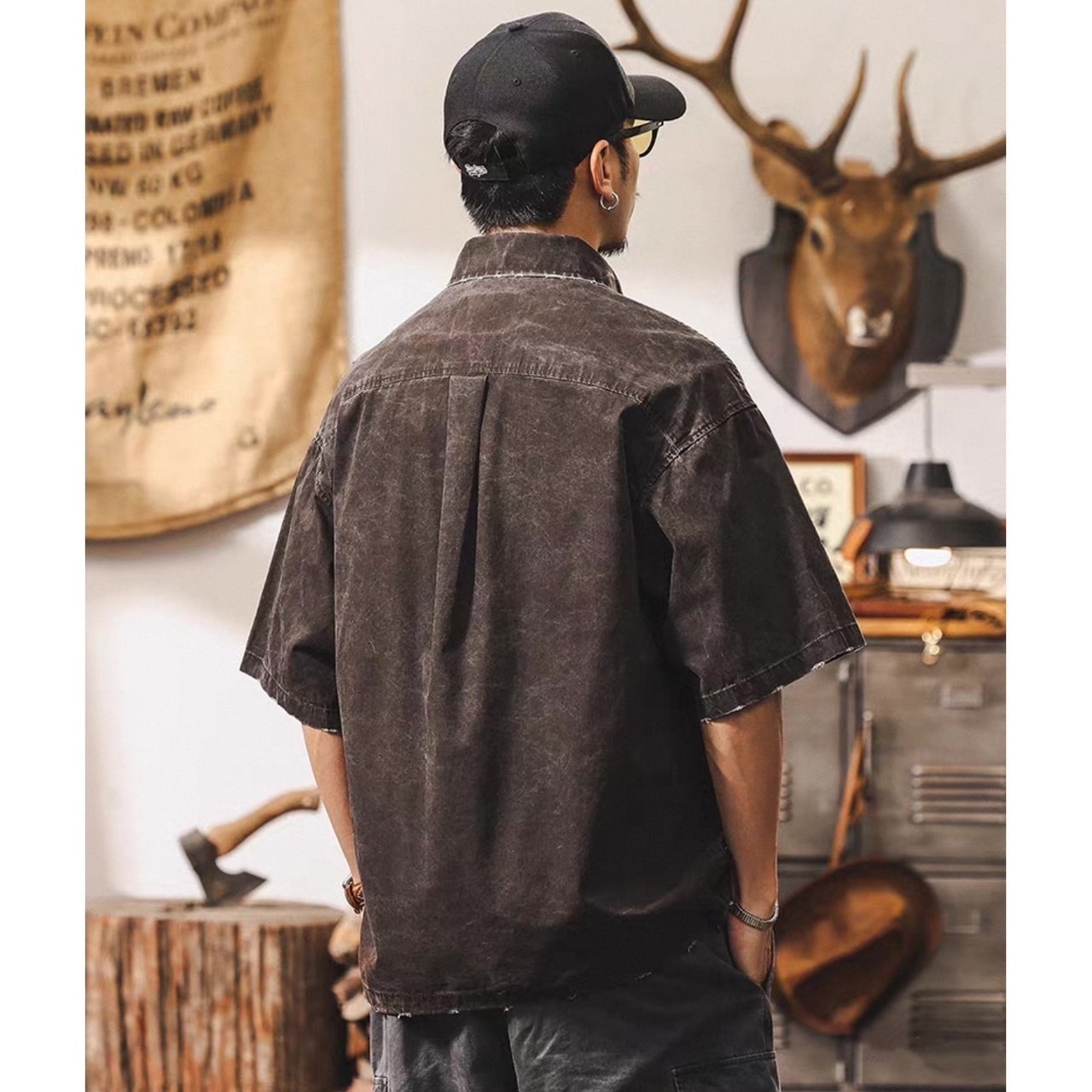 Utility pocket denim shirt 1036 - 12