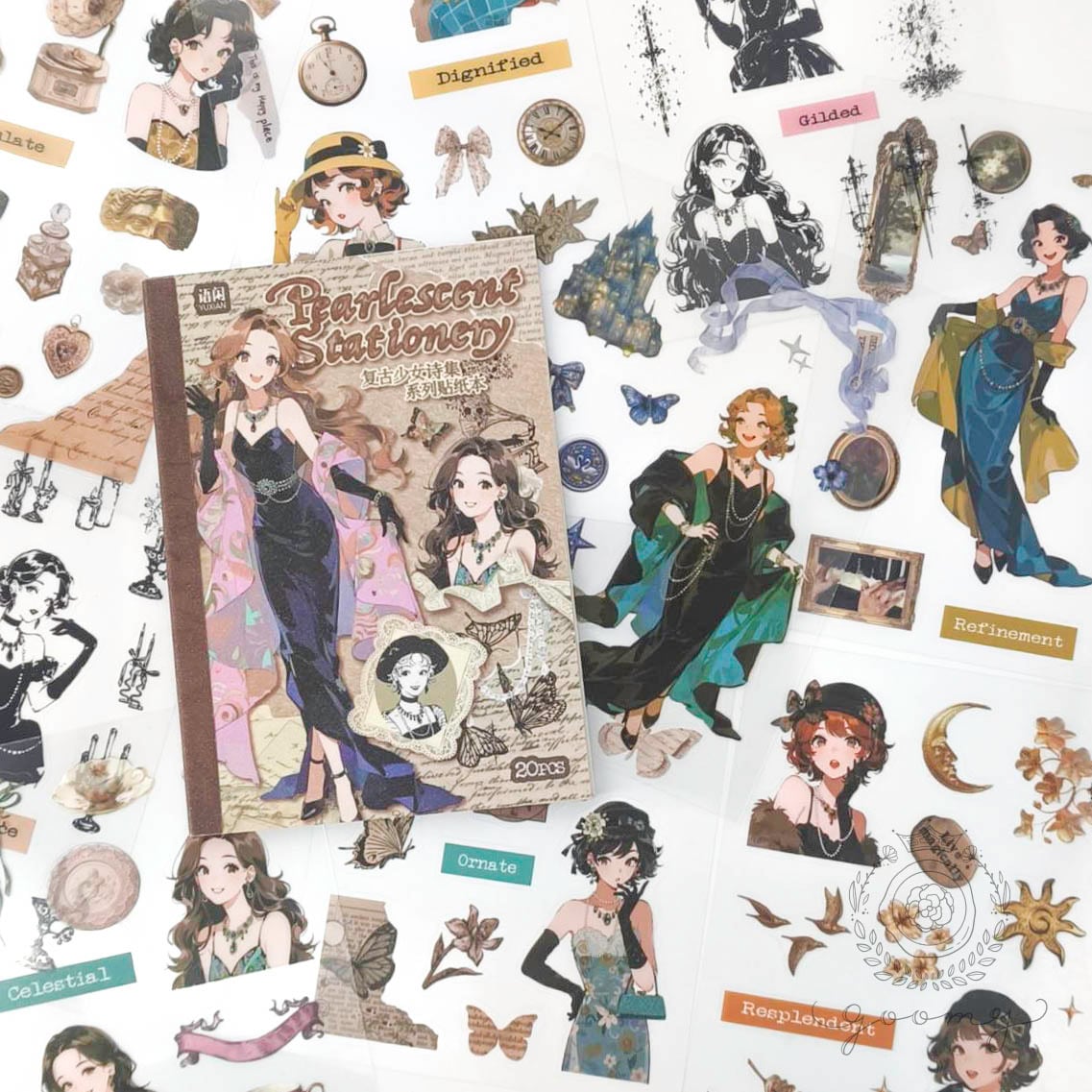 イラストシールブック Vintage Girl 2 <S1339>