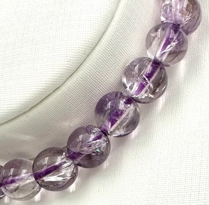 (01033)（内径選べる）ブラジル産アイリスアメジスト【7mm】Amethyst　紫水晶　ラウンドカット　厄除け　魔除け　ラウンドカット　アメジストシトリン　パワーストーン　天然石