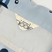 80s 90s nicole ニコル マリン風 デザイン 開襟 半袖シャツ/水色系 レディース ビンテージ