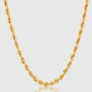 10K Real Gold Rope Chain 【4.8mm/46cm】