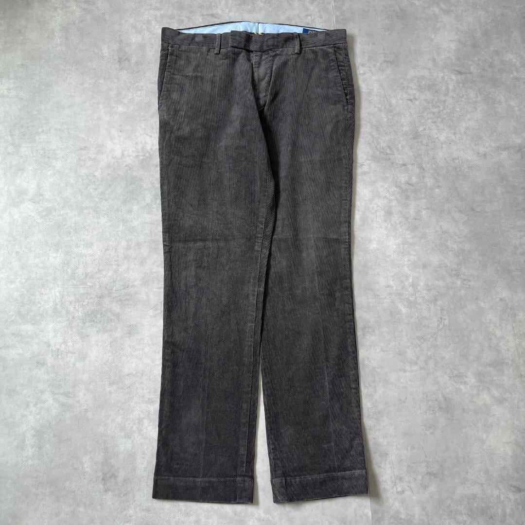ポロ ラルフローレン W33 コーデュロイ ポロチノ 古着 グレー 17056