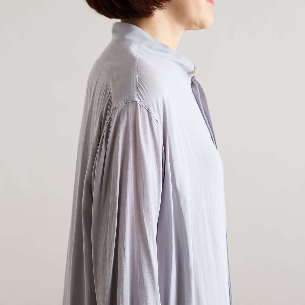 30%off】suzuki takayuki スズキタカユキ roomy shirt pale ash blue