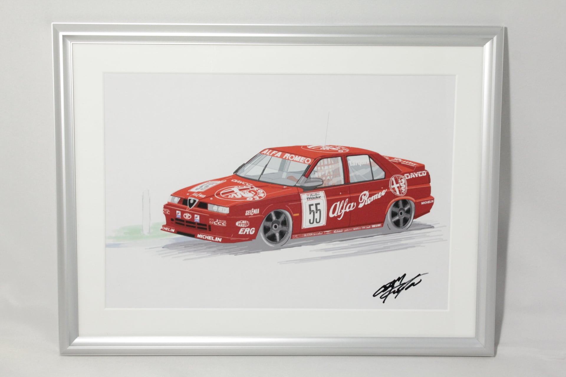 イラスト アルファロメオ 155 BTCC A4サイズ 額入り | osamart