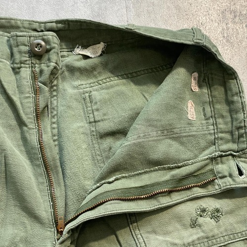 60-70s アメリカ軍 実物 OG107 ベイカーパンツ 32/33 詳細写真7