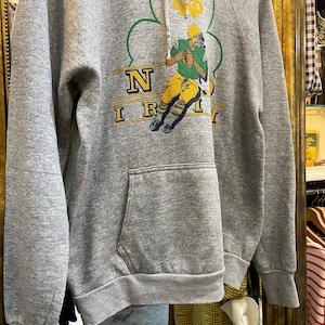 VINTAGE "ND IRISH" parka sweat