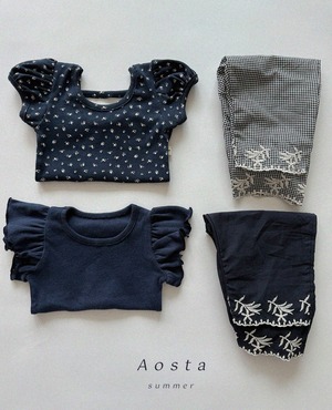 【予約】Aosta / Open Back Puff Blouse