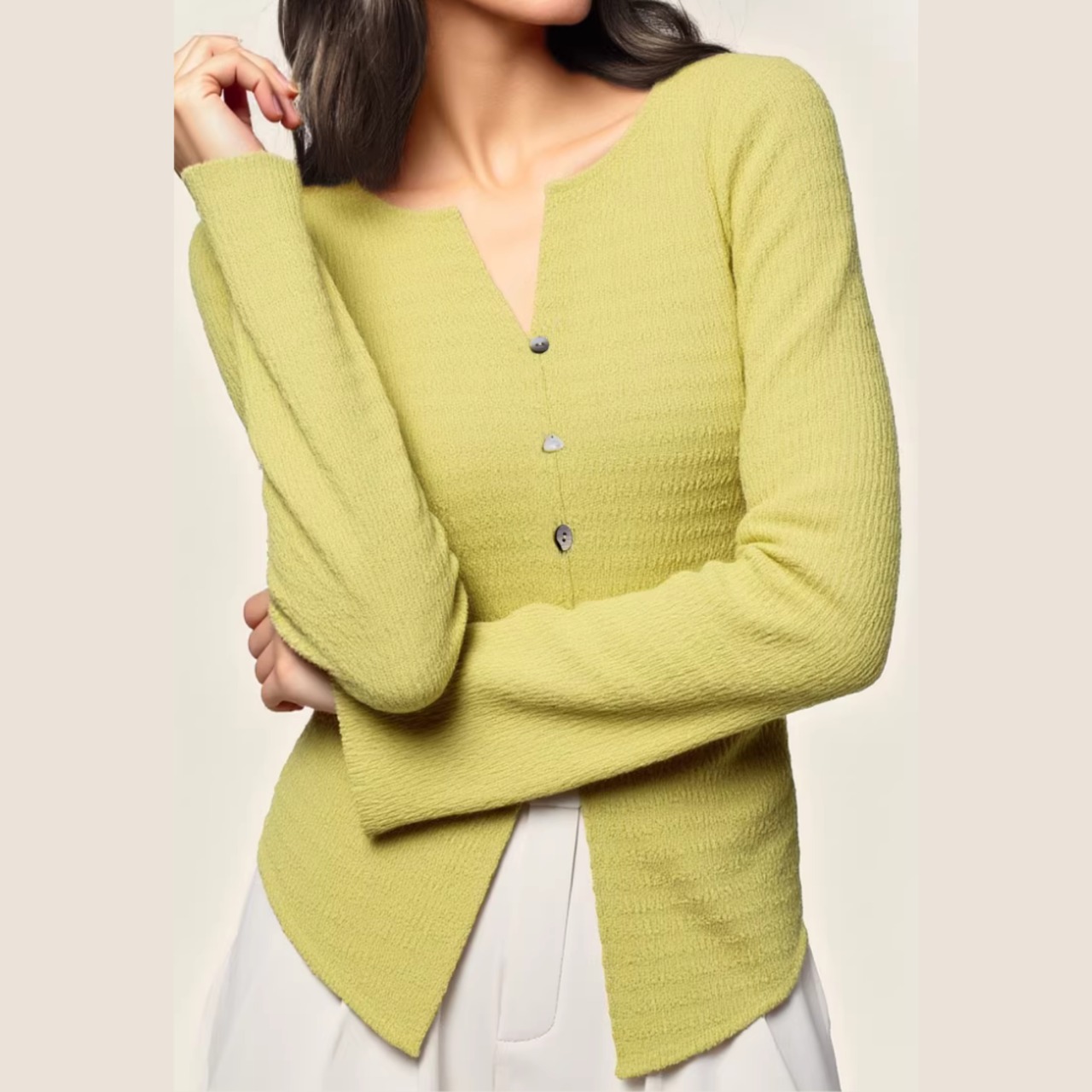 アソートボタン テクスチャーカットソー 00104・画像5