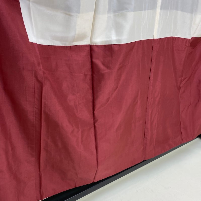 大島紬 十字絣 紺 袷 お洒落着 普段着 正絹 裄62.5cm 身丈157cm 美品 B